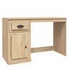 vidaXL Бюро с чекмедже, сонома дъб, 115x50x75 см, инженерно дърво