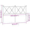 vidaXL Метална резервна табла за легло, черна, 137 см