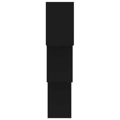 vidaXL Квадратни стенни рафтове, черни, 68x15x68 см, инженерно дърво