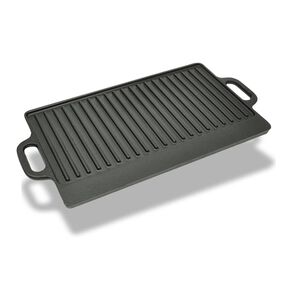 vidaXL Чугунена плоча за печене с две лица, 50x23 см