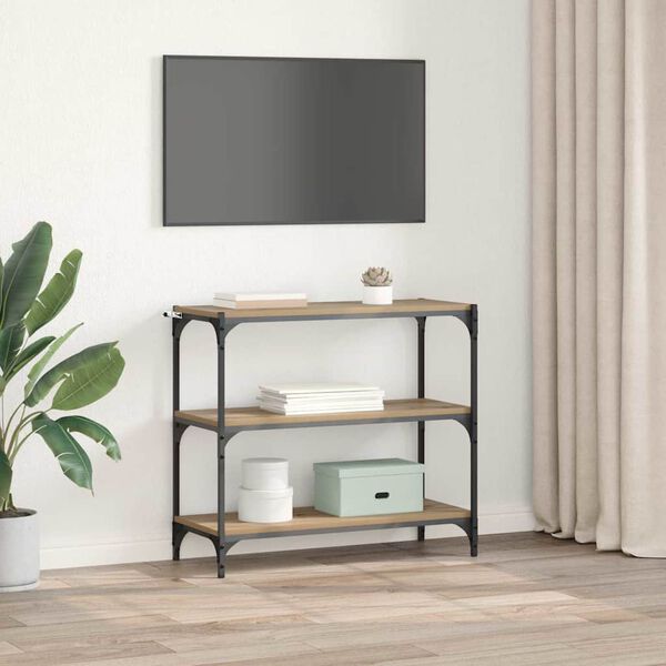 vidaXL Шкаф за книги Дъб 80 x 33 x 70,5 см