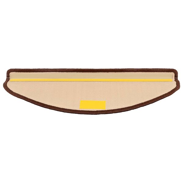 vidaXL Самозалепващи стелки за стълби, 5 бр, 65x21x4 см, кафяви