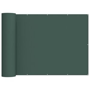 vidaXL Прозорец за балкон 200 x 500 cm Тъкан с PU покритие Тъмнозелено