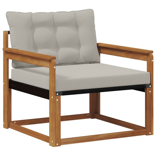 vidaXL Комплект дивани за открито Солидно акациево дърво и текстилена