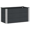 vidaXL Градинска повдигната леха Черно 100 x 50 x 54 cm WPC и алуминий