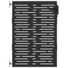 vidaXL Градинска врата Черно 85 x 150 cm Прахово покритие стомана