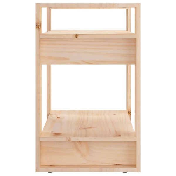 vidaXL Библиотека/разделител за стая, 60x35x57 см, бор масив