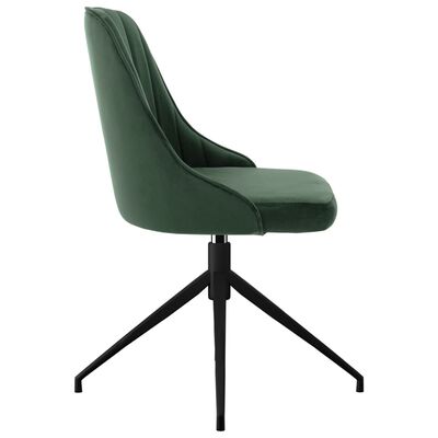 vidaXL Трапезни столове, 6 бр, тъмнозелени, кадифе