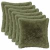 vidaXL Калъфка за възглавница 6 pcs HEERLEN Зелено 35 x 35 cm ПВ флийс