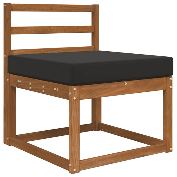 vidaXL Възглавница за диван на открито Черен 60 x 60 x 8 см Полиестер