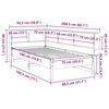 vidaXL Легло с рафтове за книги, без матрак, 75x190 см, бор масив