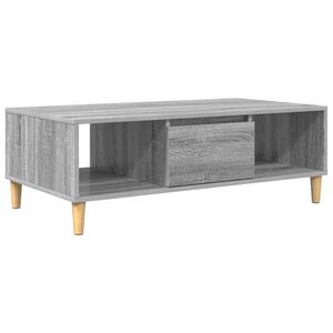 vidaXL Масичка за кафе Сив Сонома 102 x 55 x 35 см Инженерна дървесина