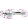 vidaXL Комплекти дивани 9 pcs Естествен Солидно акациево дърво