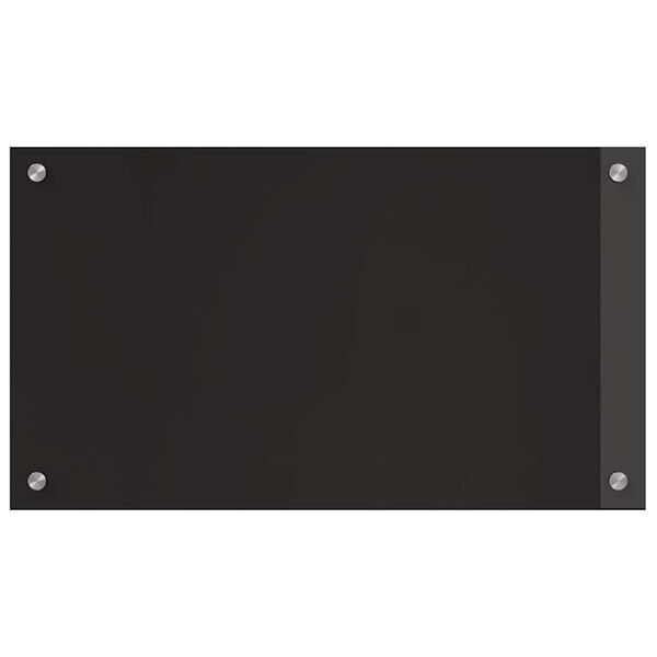 vidaXL Кухненски заден панел 2 pcs Черно 70 x 40 cm закалено стъкло