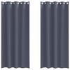 vidaXL Завеси за затъмняване с пръстени 2 бр. Антрацит 260 x 140 см