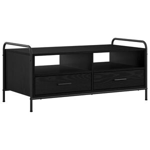 vidaXL Масичка за кафе Черен дъб 99,5 x 49 x 46 см Инженерна дървесина