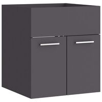 vidaXL Долен шкаф за мивка, сив, 41x38,5x46 см, ПДЧ