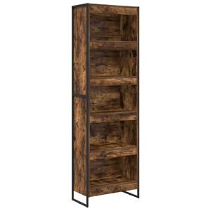vidaXL Шкаф за книги 60 x 30 x 189,5 см Инженерна дървесина Димящ дъб