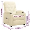 vidaXL Електрически наклоняем стол, кремав, изкуствена кожа