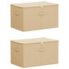 vidaXL Кутия за съхранение 2 pcs Кремаво 55 х 35 х 32 см