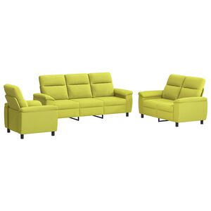 vidaXL Комплект дивани 3 pcs Светло зелено Текстил