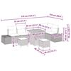 vidaXL Градински Софа Комплект с възглавница 9 pcs Бежово Полиратан