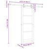 vidaXL Преплъзваща се врата ORKDAL Бяло 78 x 202 см