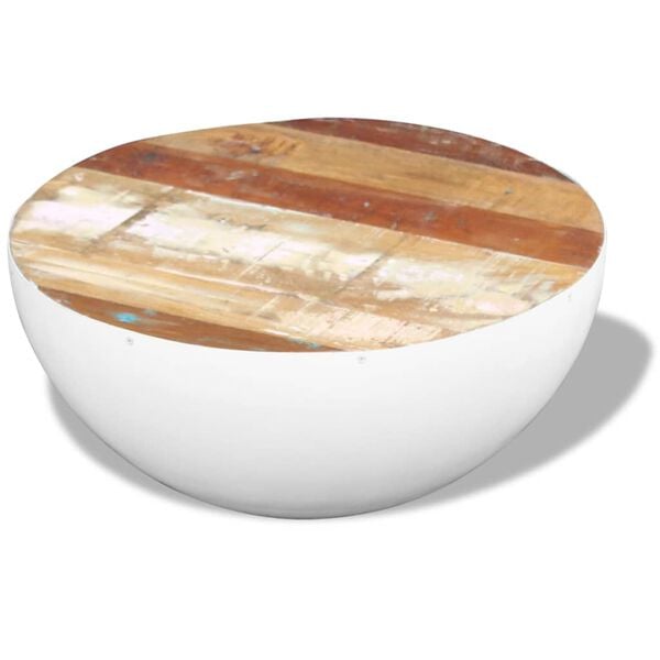 vidaXL Кафе масичка, регенерирано дърво масив, 60x60x30 см