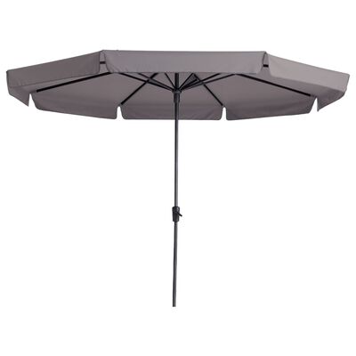 Madison Градински чадър Syros Luxe, 350 см, кръгъл, таупе