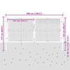 vidaXL Градинска мрежеста порта, сребриста, 300x125 см, поцинкована стомана