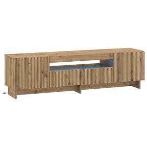 vidaXL LED телевизионен кабинет EDE 153 x 35 x 43 см Дъб артизан