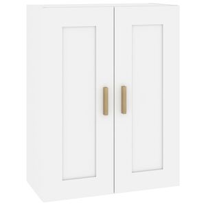 vidaXL Стенен шкаф, бял, 69,5x32,5x90 см, инженерно дърво