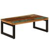 vidaXL Маса за кафе, 100x50x35 см, регенерирано дърво масив и стомана