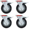 vidaXL 4 бр въртящи се колела с двойни спирачки, 200 мм
