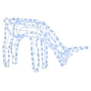 vidaXL Коледна фигура северен елен, студено бяло, 73x31x45 см