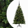 vidaXL Изкуствена коледна елха с топки 120 см 150 LED светодиода