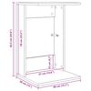 vidaXL Странична маса Бяло 40 x 38 x 62,5 см Инженерно дърво