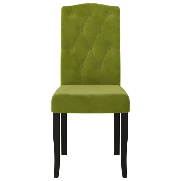 vidaXL Трапезни столове, 4 бр, светлозелени, кадифе