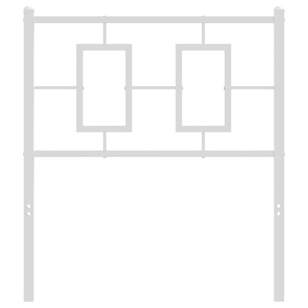 vidaXL Метална резервна табла за легло, бяла, 80 см