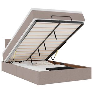 vidaXL Османска легло с матрак, таупе, 120x190 см, плат