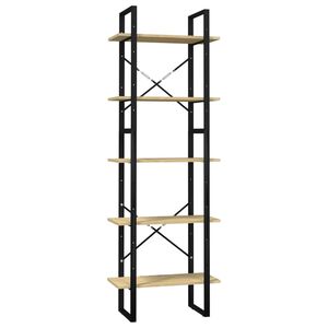 vidaXL 5-етажeн шкаф библиотека, 60x30x175 см, бор