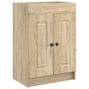 vidaXL Мебел под мивка за баня Дъб сонома 56 x 37,5 x 81 см