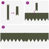 vidaXL Ограда за трева 20 pcs Маслинено зелено 100 x 0.05 x 20 см