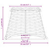 vidaXL Абажур за лампа бял Ø15x12 см ракита