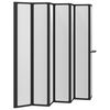 vidaXL Душ параван Друг Черно 168 x 140 см Алуминий