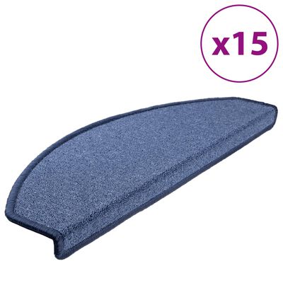 vidaXL 15 бр стелки за стълбища, сини, 65x24x4 см