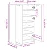 vidaXL Шкаф за обувки, бял гланц, 59x35x100,5 см, инженерно дърво