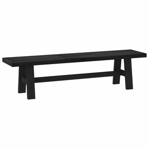 vidaXL Пейка за хранене NOAIN 180 x 41 x 45 см Масивна боровина Черно