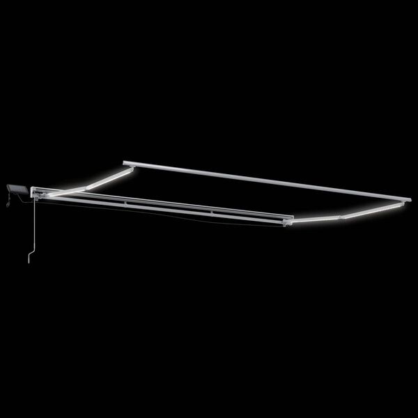 vidaXL Ръчна рамка за сенник с LEDs Червено и бяло 4 &times; 3 m