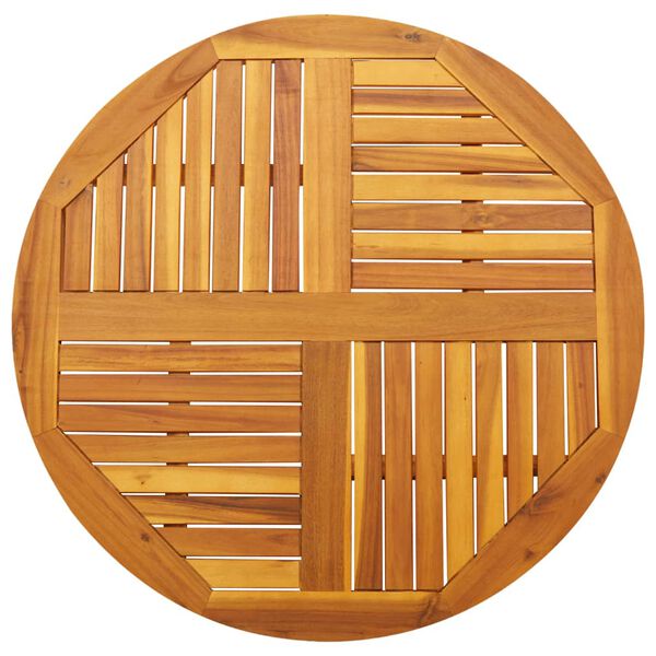 vidaXL Плот за маса, Ø90x2,2 см, кръгъл, акациево дърво масив